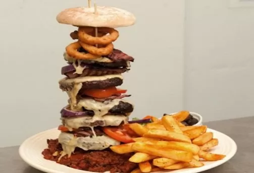 The Monster Red Ruby Burger