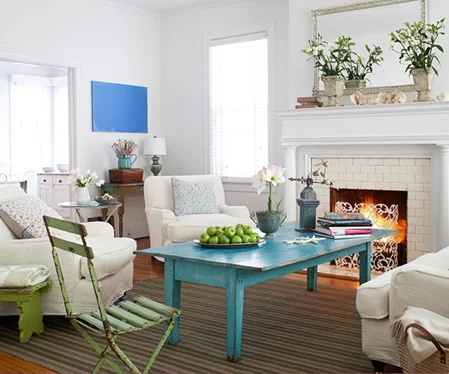 Add a pop of color to certain areas in your space