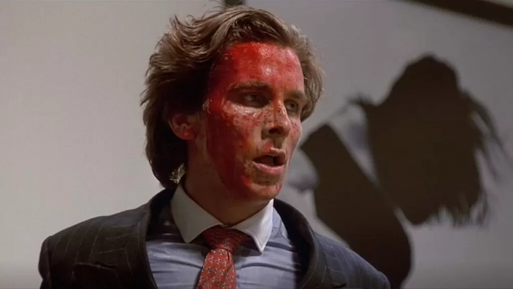 American Psycho bloodied face